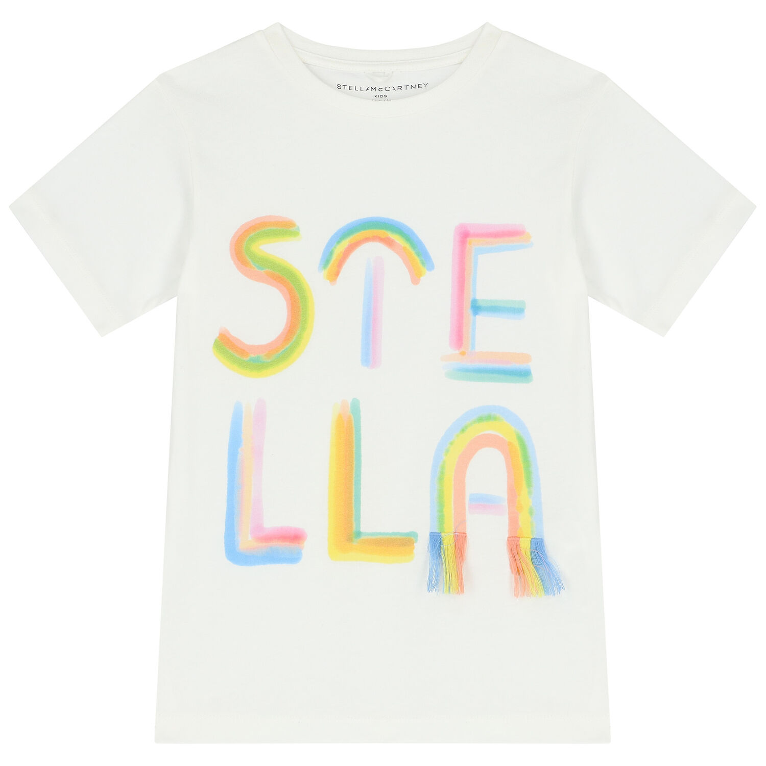 Girls Ivory Logo T-Shirt, 2, hi-res