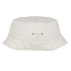 Navy Blue & Ivory Striped Logo Romper & Hat Baby Set, 1, hi-res