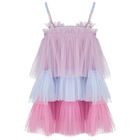 Girls Blue, Pink & Purple Tulle Dress, 1, hi-res