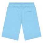 Younger Boys Blue Logo Shorts, 1, hi-res