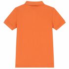 Boys Orange Logo Polo Shirt, 1, hi-res