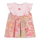 Baby Girls Pink Floral Paisley Dress , 1, hi-res