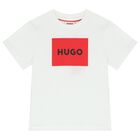 Boys White Logo T-Shirt, 2, hi-res