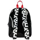 Girls Black Logo Backpack, 1, hi-res