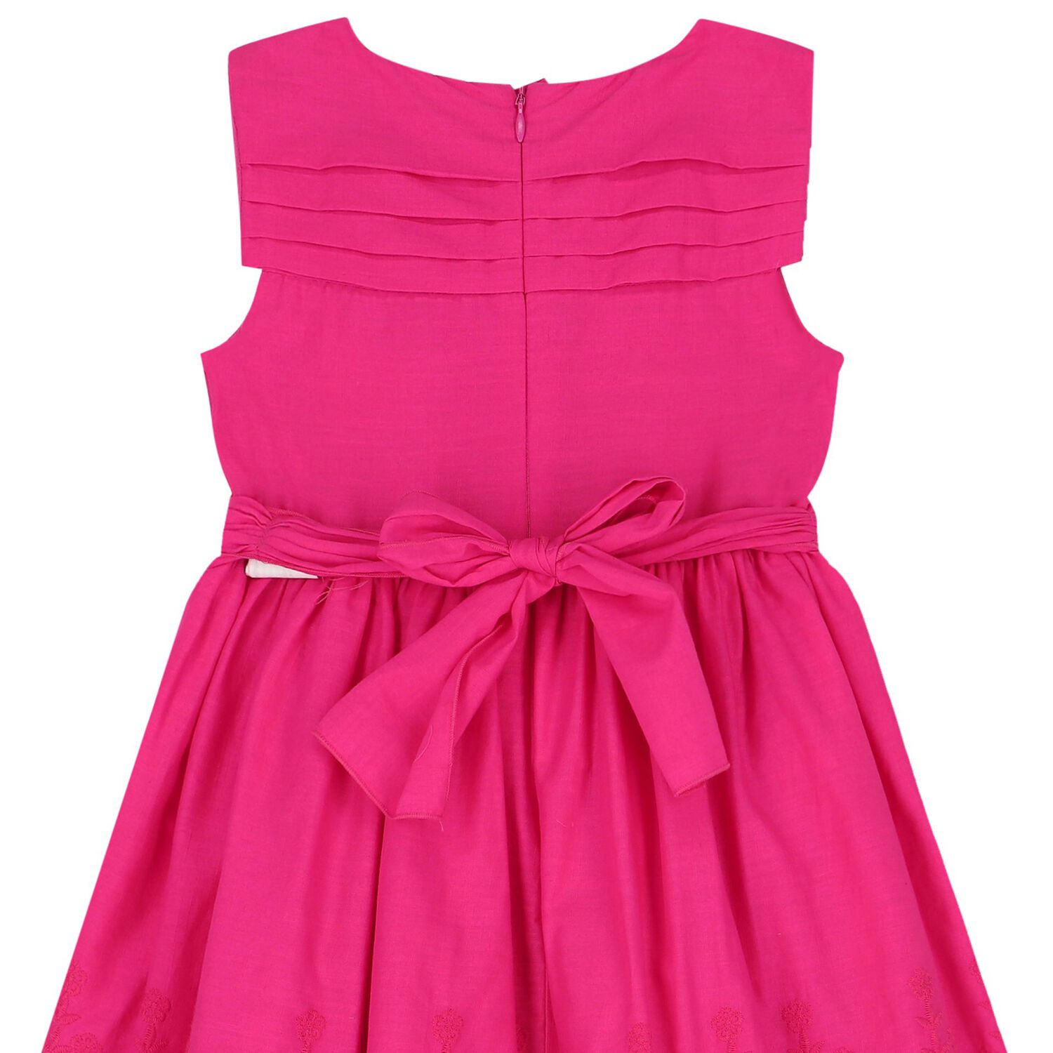 Girls Pink Embroidered Dress, 3, hi-res