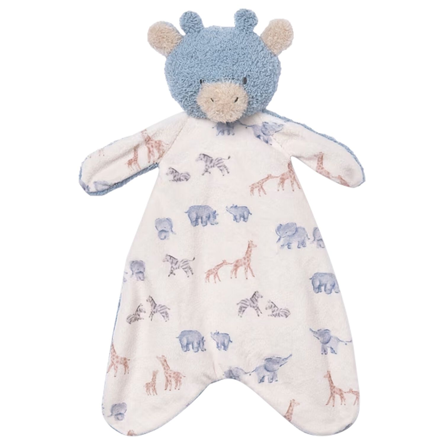 Baby Boys Blue & Ivory Giraffe Doudou Comforter, 2, hi-res image number null