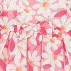 Younger Girls Pink Floral Dress, 1, hi-res