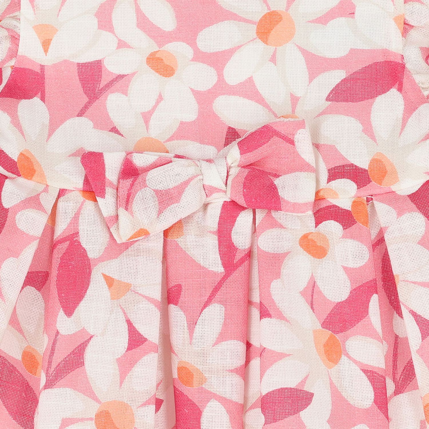 Younger Girls Pink Floral Dress, 1, hi-res