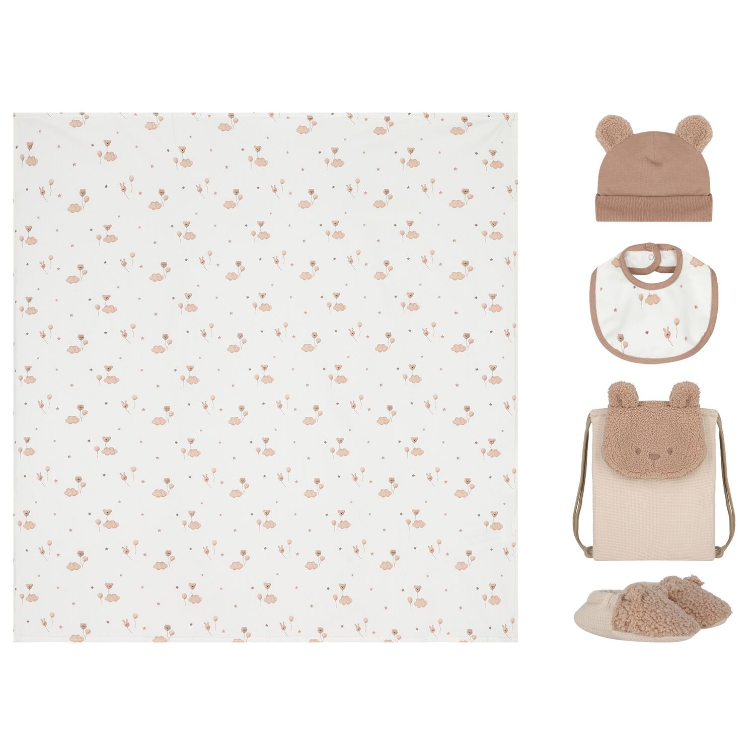 Ivory & Beige Teddy Bear Gift Set, 1, hi-res