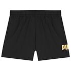Boys Black Logo Swim Shorts, 1, hi-res