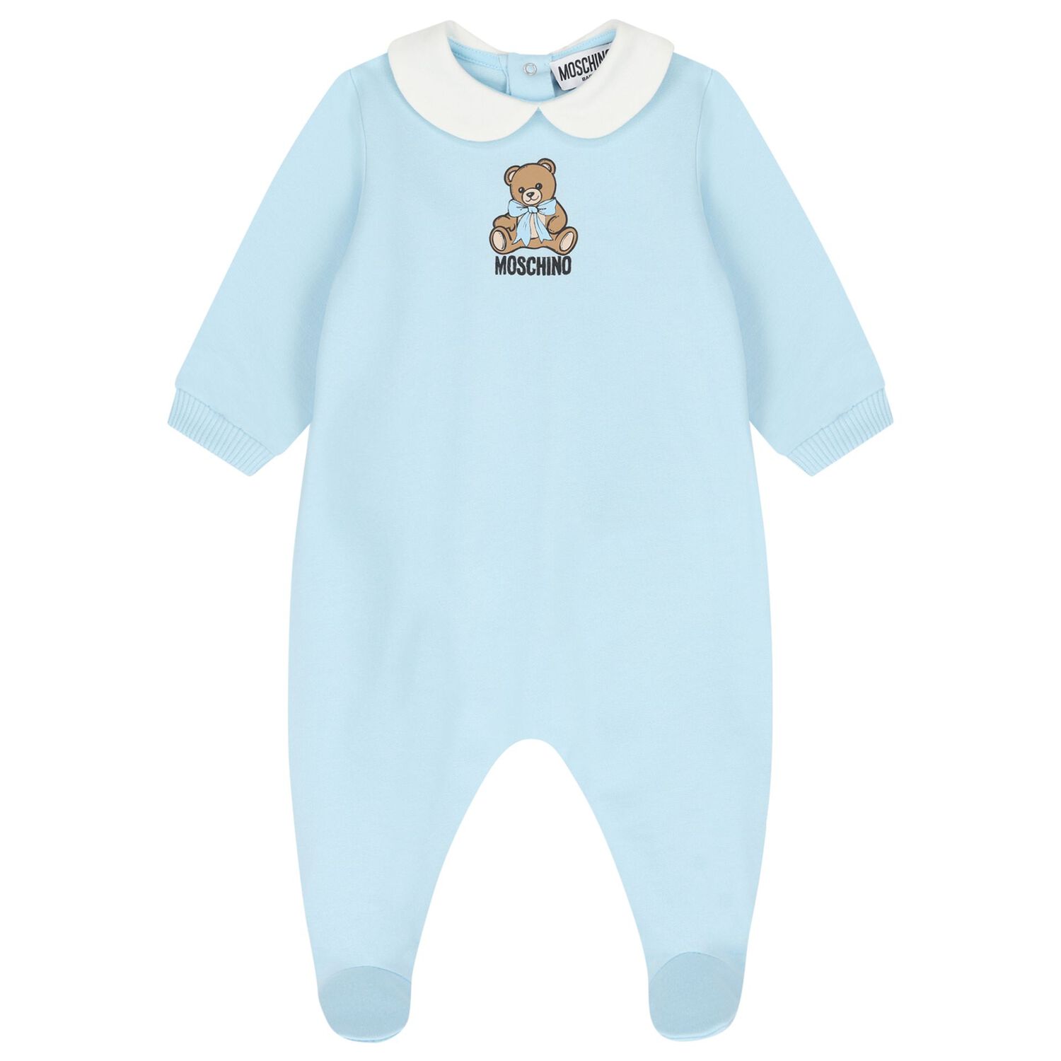 Blue & White Teddy Bear Logo Babygrow Gift Set, 3, hi-res