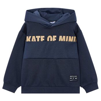 Boys Navy Blue Hooded Top
