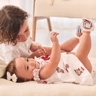 Baby Girls White Teddy Bear Dress Set, 1, hi-res