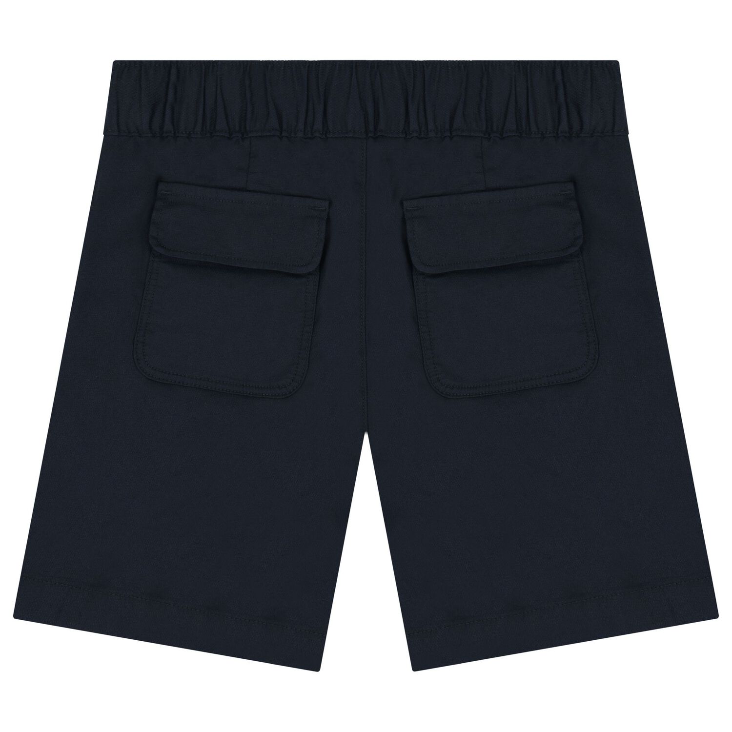 Boys Navy Blue Logo Shorts, 1, hi-res