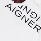 Younger Boys White Logo T-Shirt, 1, hi-res