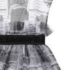 Girls White & Black Tulle Dress, 2, hi-res