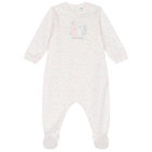 Baby Girls White & Pink Koala Babygrow, 1, hi-res