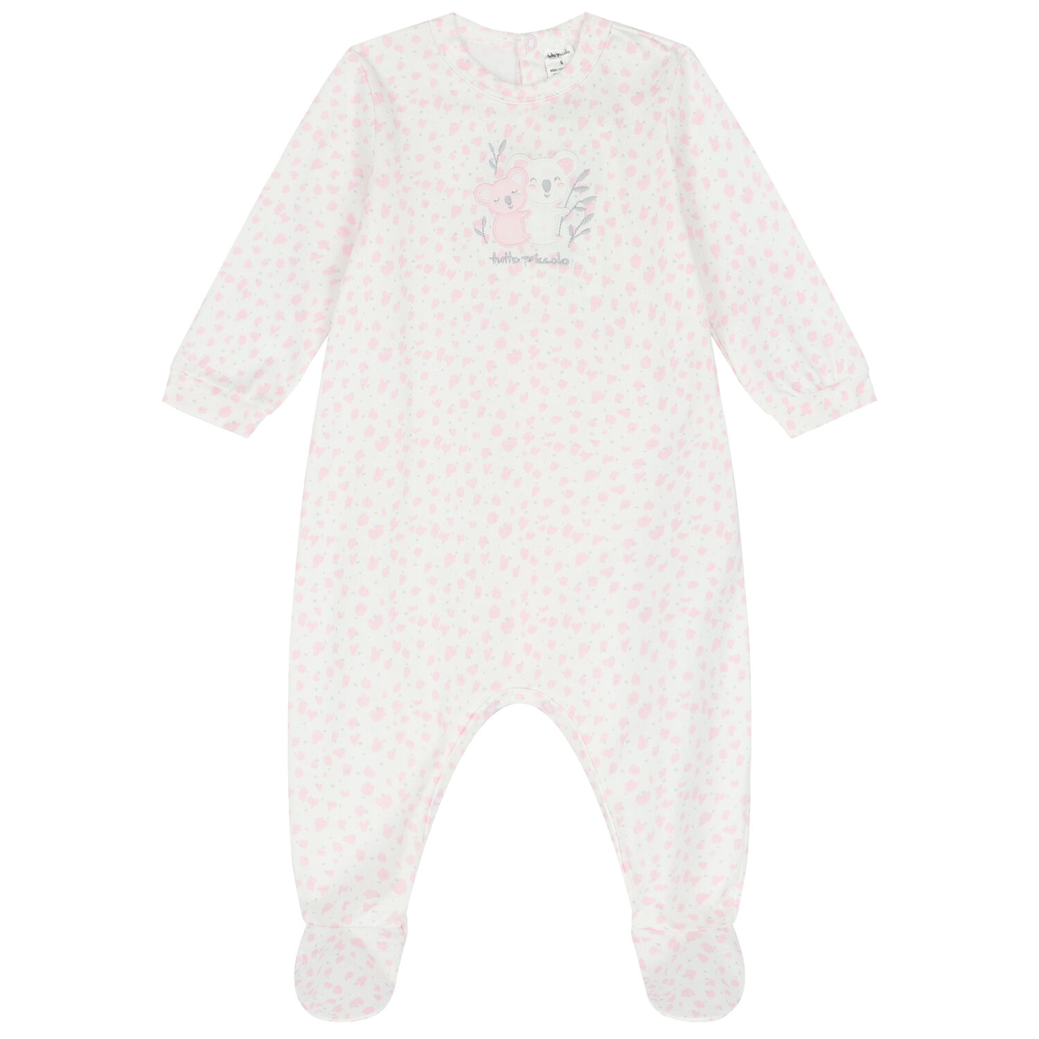 Baby Girls White & Pink Koala Babygrow, 1, hi-res
