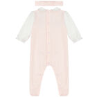 Baby Girls Pink & White Babygrow Set, 1, hi-res