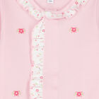 Baby Girls Pink Ruffle Babygrow, 1, hi-res