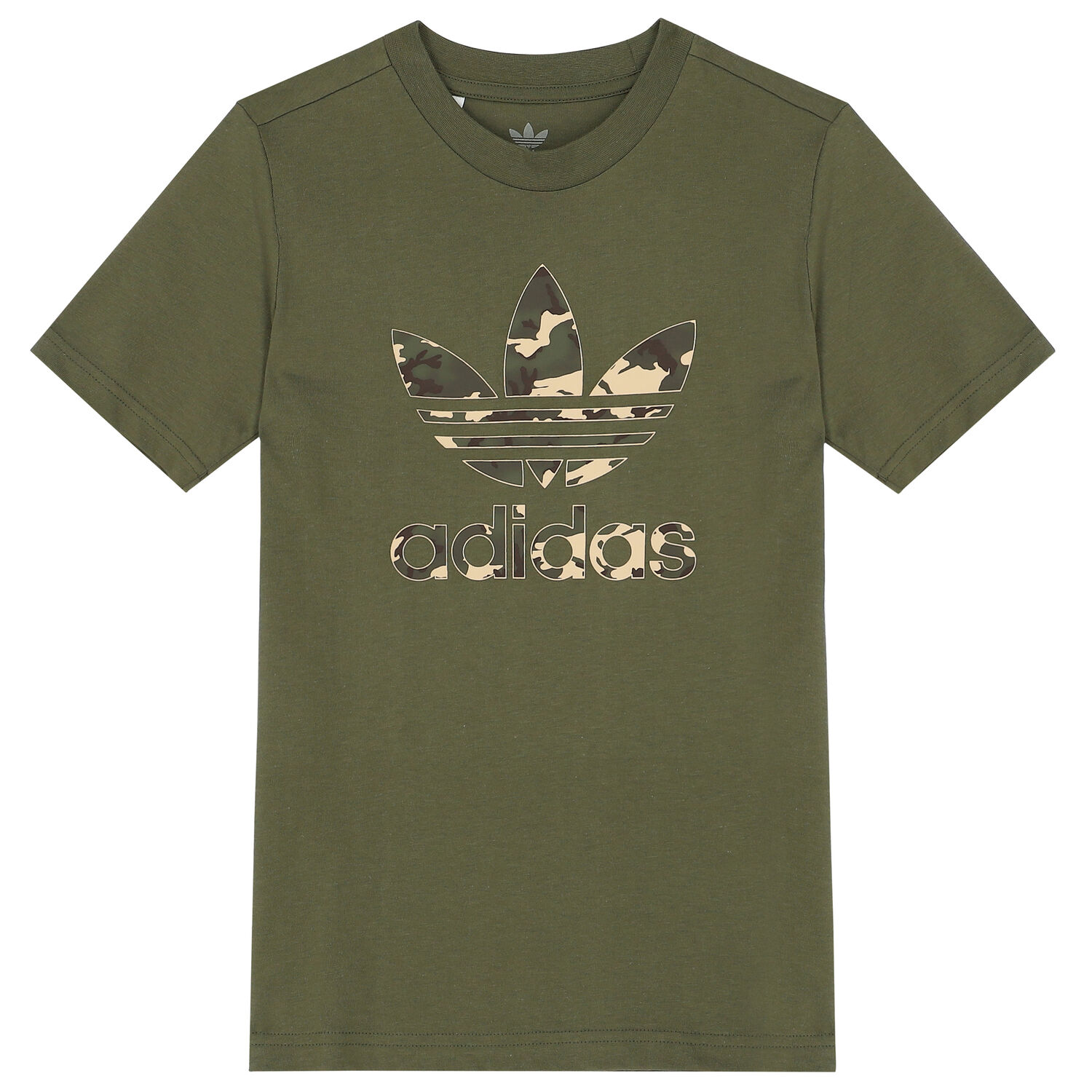Khaki Green Trefoil Logo T-Shirt, 2, hi-res image number null
