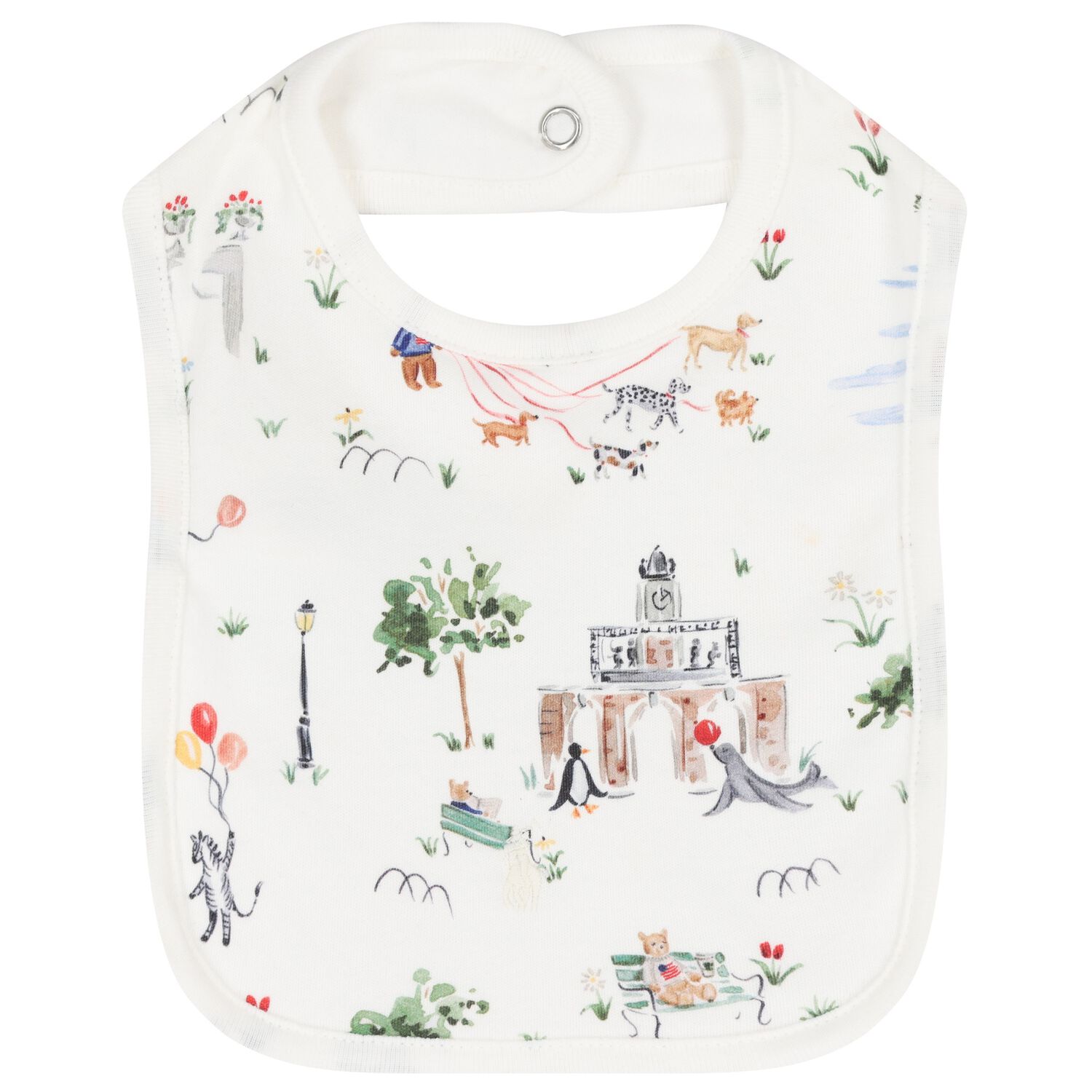 Ivory Central Park Baby Bib, 1, hi-res