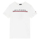 Boys White Logo T-Shirt, 1, hi-res