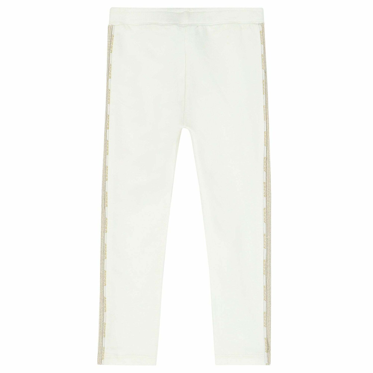 Girls Ivory Logo Trousers, 1, hi-res