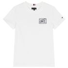 Boys White Logo T-Shirt, 3, hi-res