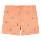 Baby Boys Blue & Orange Shorts Set, 1, hi-res