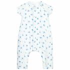 Baby Boys White & Blue Sail Boats Shortie, 1, hi-res