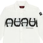 Boys White Logo Shirt, 1, hi-res