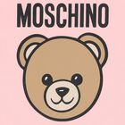 Girls Pink Teddy Bear Logo Baby Blanket, 5, hi-res