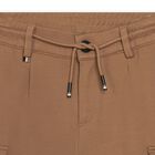Boys Beige Logo Shorts, 1, hi-res