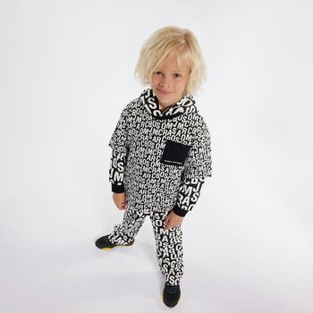 Black & White Logo Hooded Top