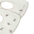 Ivory Embroidered Bibs ( 2 Pack ), 1, hi-res
