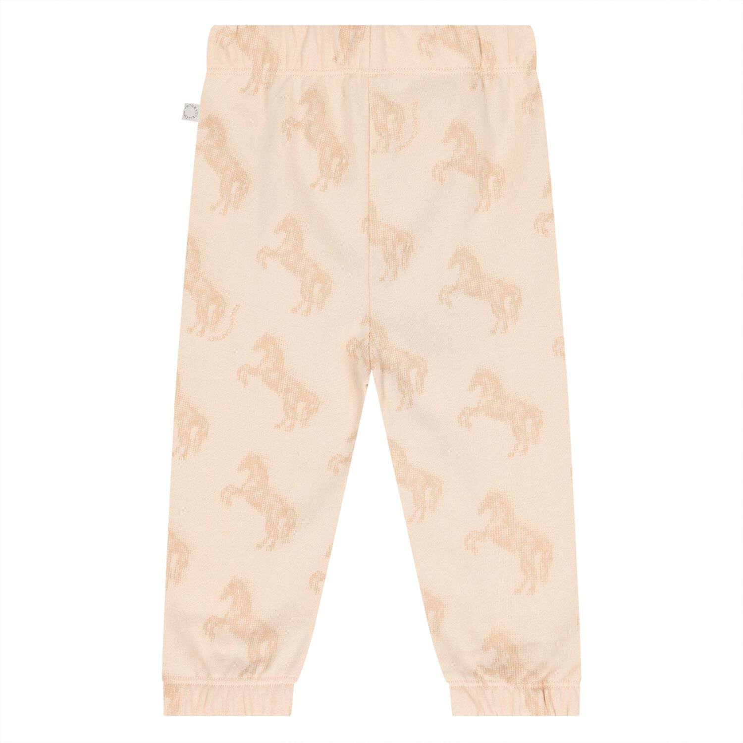 Younger Girls Beige Horse Joggers, 1, hi-res