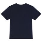 Baby Boys Navy Blue Logo T-Shirt, 2, hi-res