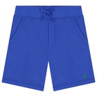 Boys Blue Logo Shorts, 1, hi-res