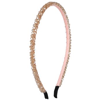 Le Chic Girls Gold Diamante Headband, 3 Girls Gold Diamante Headband