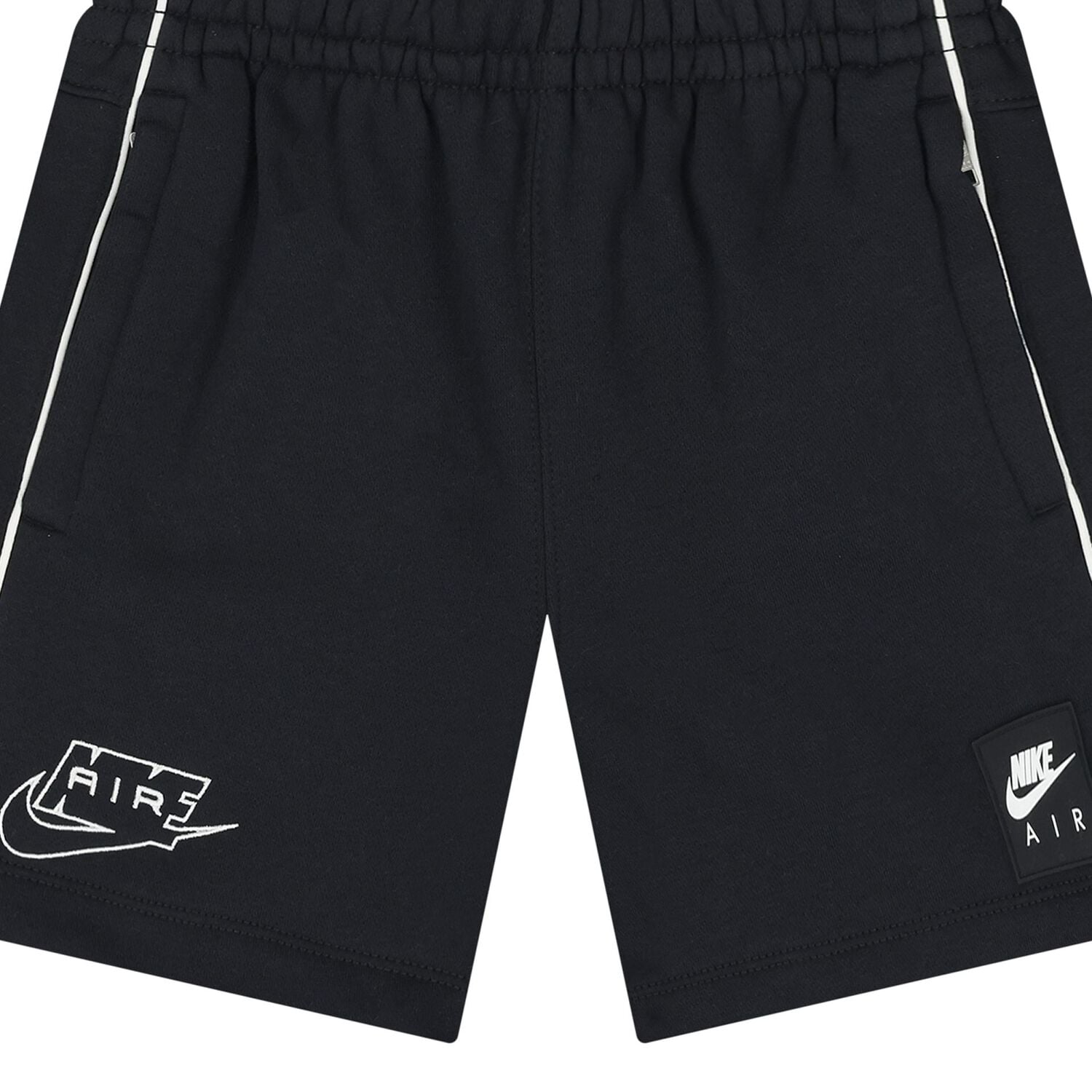 Boys Black Logo Shorts, 1, hi-res