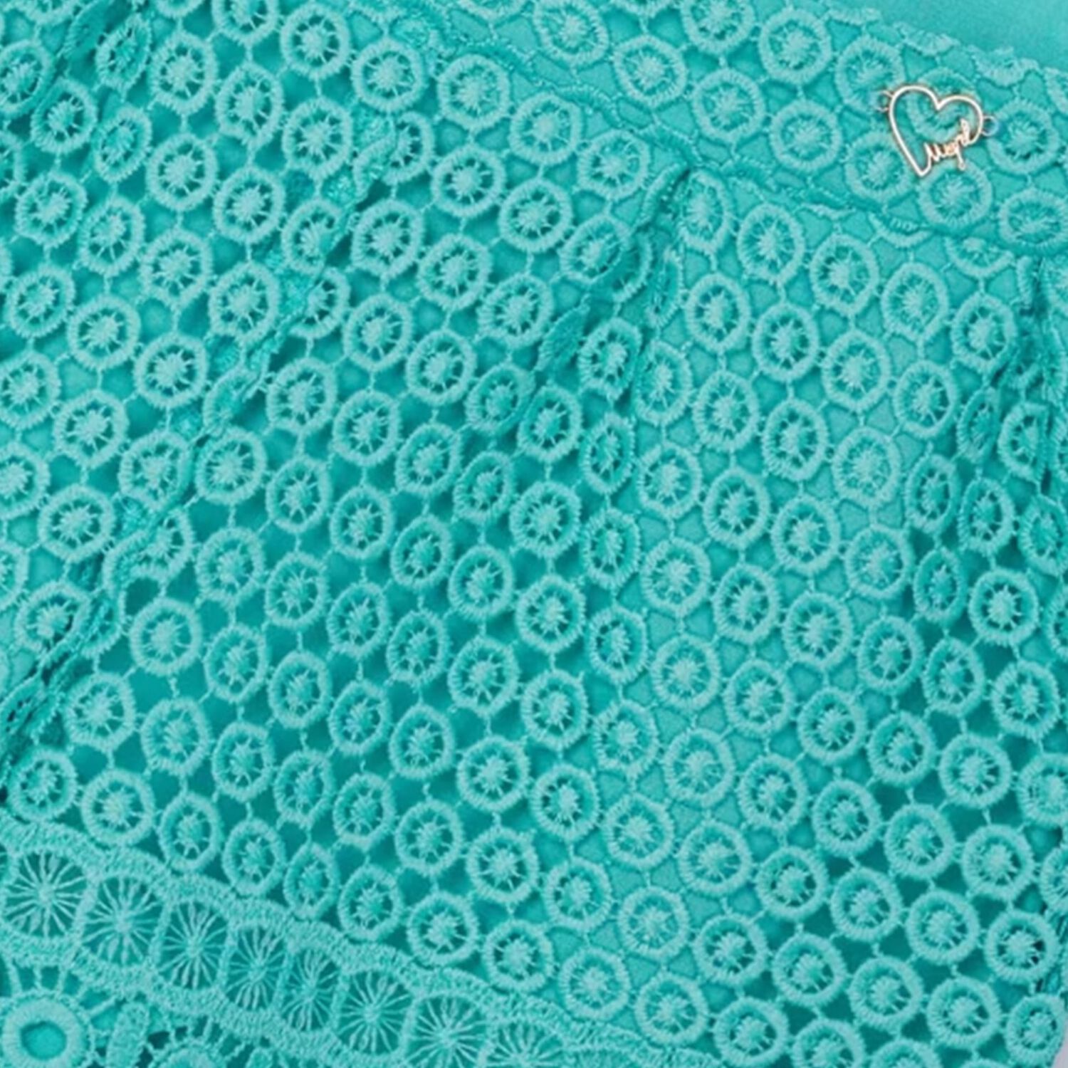 Girls Aqua Lace Shorts, 2, hi-res image number null