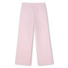 Girls Pink Embellished Logo Joggers, 1, hi-res
