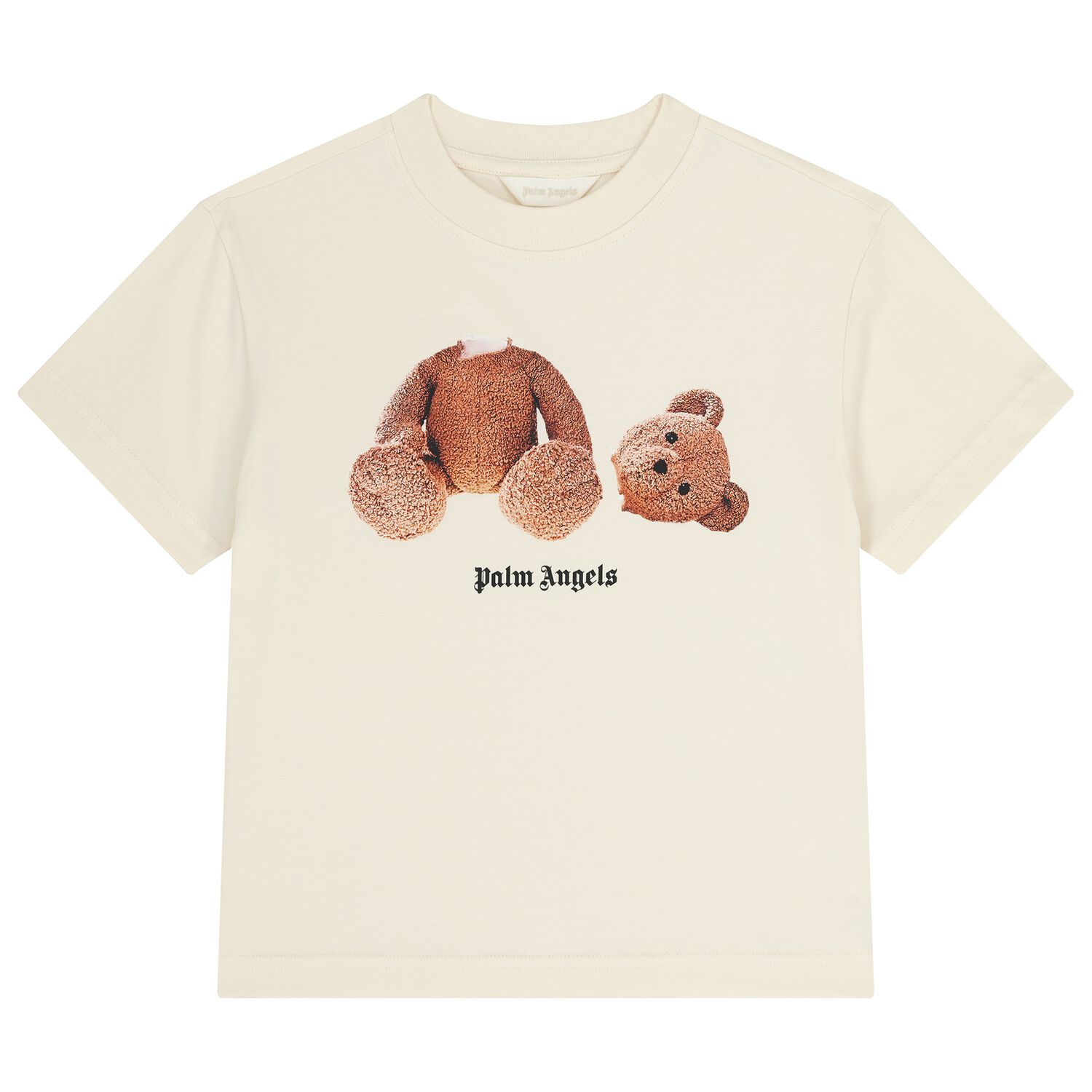 Girls Ivory Teddy Bear Logo T-Shirt, 1, hi-res