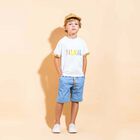 Boys Blue Denim Shorts, 1, hi-res
