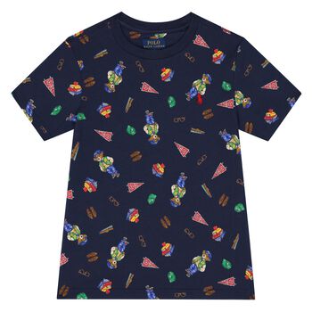 Boys Navy Blue Polo Bear T-Shirt