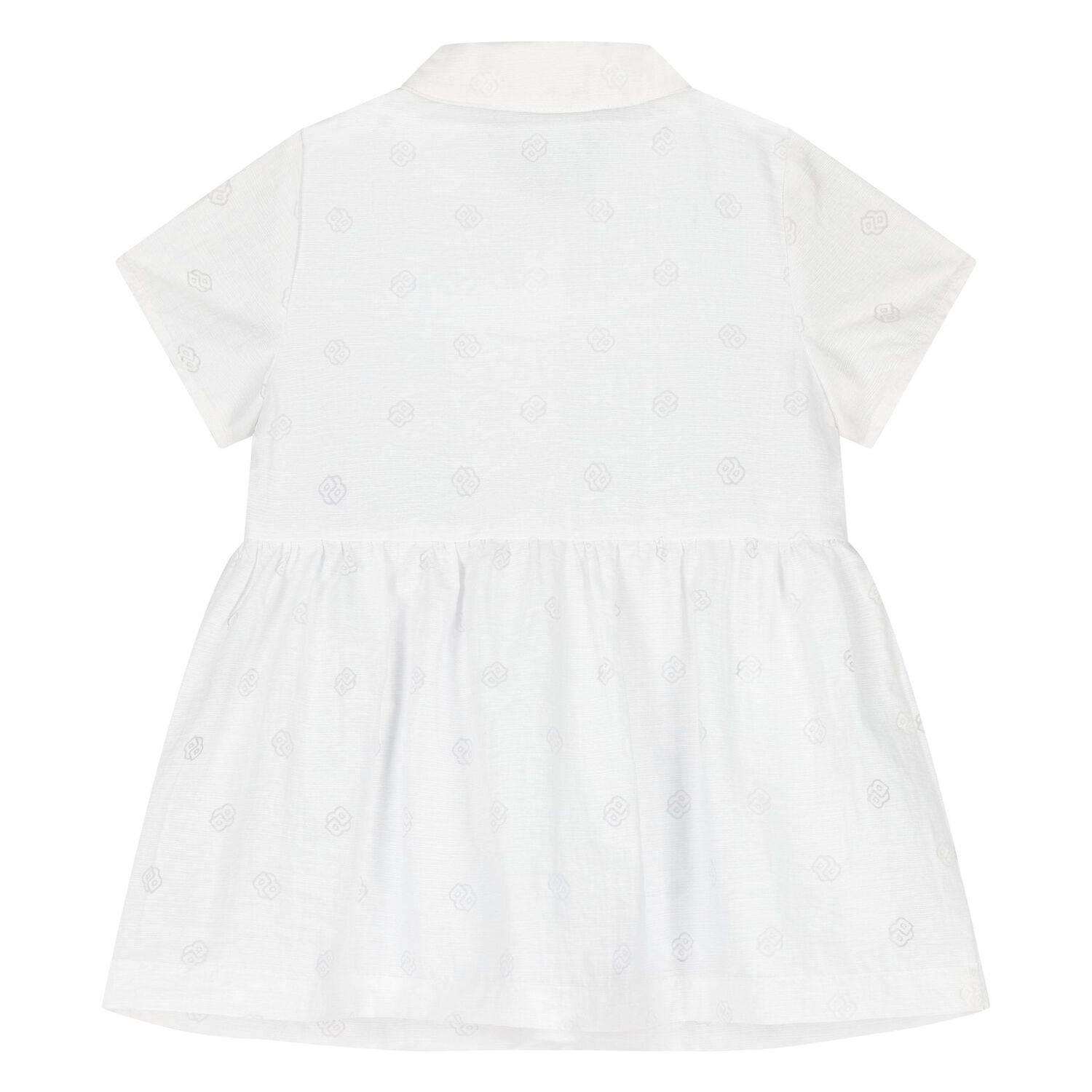 Baby Girls White Logo Dress Set, 1, hi-res