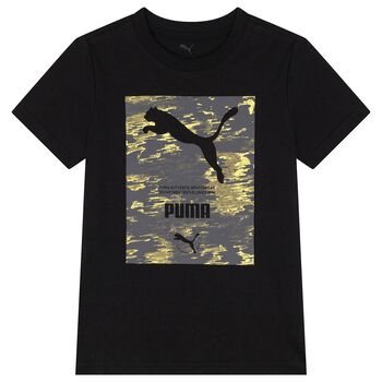 Boys Black & Yellow Logo T-Shirt