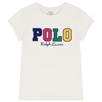 Girls White Logo T-Shirt