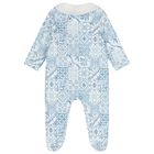 Baby Boys Blue & White Babygrow, 1, hi-res